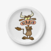 Cartoon Mad Cow Pappteller (Vorderseite)