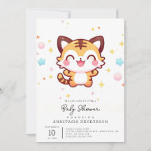 Cartoon Magical Tiger Baby Dusche