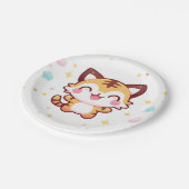 Cartoon Magical Tiger Baby Dusche Pappteller (Schrägansicht)