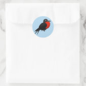 Cartoon Magnificent Frigatebird Runder Aufkleber (Tasche)