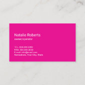 Cartoon Maid Black & Pink House Reinigungsservice Visitenkarte (Rückseite)