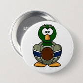 Cartoon Mallard Duck Button (Vorne & Hinten)