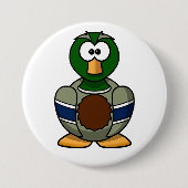 Cartoon Mallard Duck Button (Vorderseite)