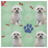 Cartoon Maltese Stoff (Nahaufnahme)