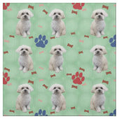 Cartoon Maltese Stoff (Muster)