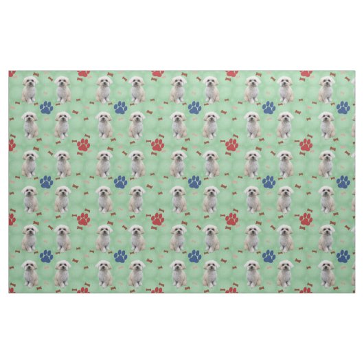 Cartoon Maltese Stoff (Fat Quarter (45,7 x 55,9 cm))