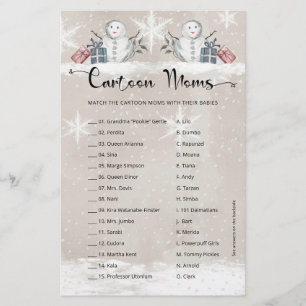 Cartoon Mamas Snowman Baby Dusche