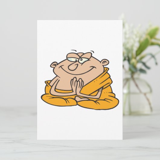 Cartoon Man vermittelt Einladung (Stehend Vorderseite)