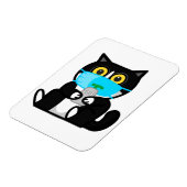 Cartoon Manchys Bleibe Magnet (Linke Seite)