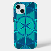Cartoon Mandala Blue Case-Mate iPhone Hülle (Rückseite)