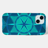 Cartoon Mandala Blue Case-Mate iPhone Hülle (Rückseite (Horizontal))