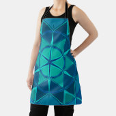 Cartoon Mandala Blue Schürze (InSitu)