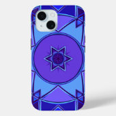 Cartoon Mandala Blue und Lila Case-Mate iPhone Hülle (Rückseite)