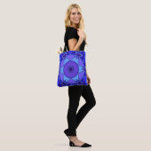 Cartoon Mandala Blue und Lila Tasche (Am Model)