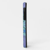 Cartoon Mandala Blume Blau und Lila Case-Mate iPhone Hülle (Hinten/Links)