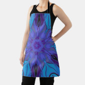 Cartoon Mandala Blume Blau und Lila Schürze (InSitu)