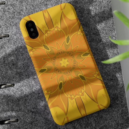 Cartoon Mandala Blume Gelb Case-Mate iPhone Hülle