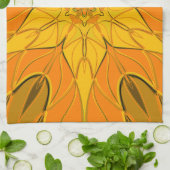 Cartoon Mandala Blume Gelb Geschirrtuch (Gefaltet)