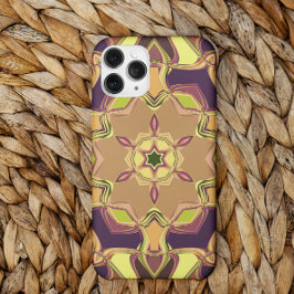 Cartoon Mandala Blume Gelb Lila und orange Case-Mate iPhone Hülle