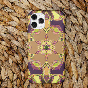 Cartoon Mandala Blume Gelb Lila und orange Case-Mate iPhone Hülle