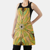 Cartoon Mandala Blume Gelb und Orange Schürze (InSitu)