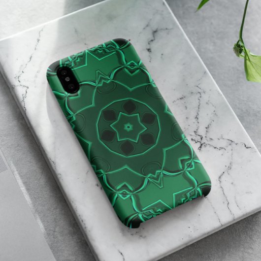 Cartoon Mandala Blume Green Case-Mate iPhone Hülle