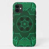 Cartoon Mandala Blume Green Case-Mate iPhone Hülle (Rückseite)