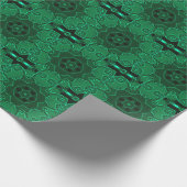 Cartoon Mandala Blume Green Geschenkpapier (Ecke)