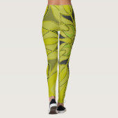 Cartoon Mandala Blume Green Leggings (Rückseite)