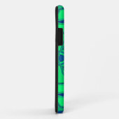 Cartoon Mandala Blume Grün und Blau Case-Mate iPhone Hülle (Hinten/Rechts)