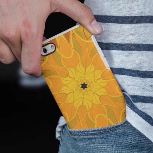 Cartoon Mandala Blume Orange Gelb und Rot Case-Mate iPhone Hülle