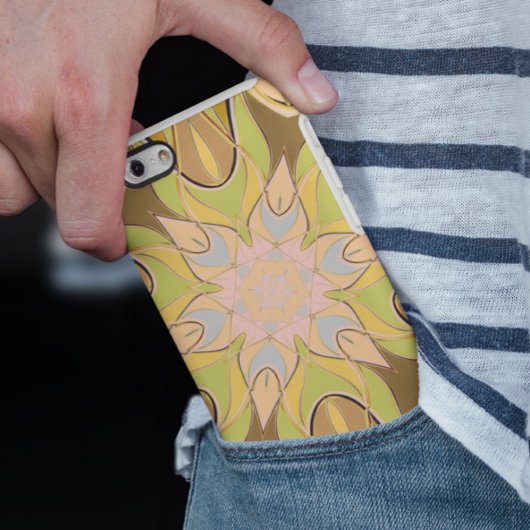 Cartoon Mandala Blume Orange Green und Blue Case-Mate iPhone Hülle