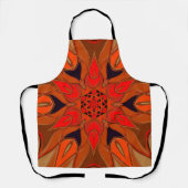 Cartoon Mandala Blume Orange Schürze (Vorderseite)