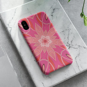 Cartoon Mandala Blume Pink Case-Mate iPhone Hülle