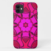 Cartoon Mandala Blume Pink Case-Mate iPhone Hülle (Rückseite)