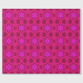 Cartoon Mandala Blume Pink Geschenkpapier (Flach)