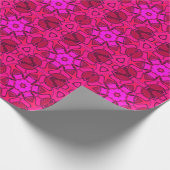 Cartoon Mandala Blume Pink Geschenkpapier (Ecke)
