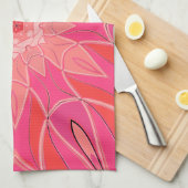 Cartoon Mandala Blume Pink Geschirrtuch (Viertel Falte)