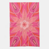 Cartoon Mandala Blume Pink Geschirrtuch (Vertikal)