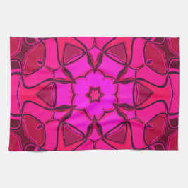 Cartoon Mandala Blume Pink Geschirrtuch