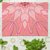 Cartoon Mandala Blume Pink Geschirrtuch (Gefaltet)