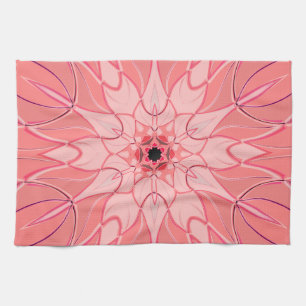 Cartoon Mandala Blume Pink Geschirrtuch