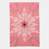 Cartoon Mandala Blume Pink Geschirrtuch (Vertikal)