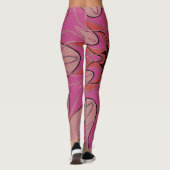 Cartoon Mandala Blume Pink Leggings (Rückseite)