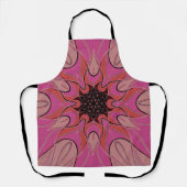 Cartoon Mandala Blume Pink Schürze (Vorderseite)