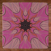 Cartoon Mandala Blume Pink
