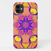Cartoon Mandala Blume Rosa Lila und Orange Case-Mate iPhone Hülle (Rückseite)