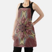 Cartoon Mandala Blume Rosa und Gelb Schürze (InSitu)