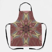 Cartoon Mandala Blume Rosa und Gelb Schürze (Vorderseite)