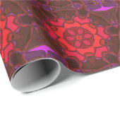 Cartoon Mandala Blume Rosa und Lila Geschenkpapier (Rolleneckpunkt)